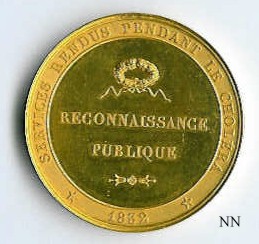 Cholera Medal, reverse