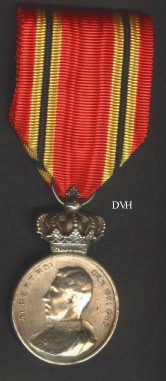 Household Medal for Foreigners, Albert I type, obverse