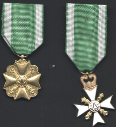 Gilt Medal and Gilt Cross for Long Service - Fire Brigade