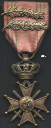 War Cross with 2 palms