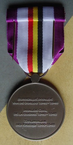 WW2 Civilian Invalid Medal, reverse