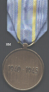 The Resistance against Nazism medal, yellow stripes